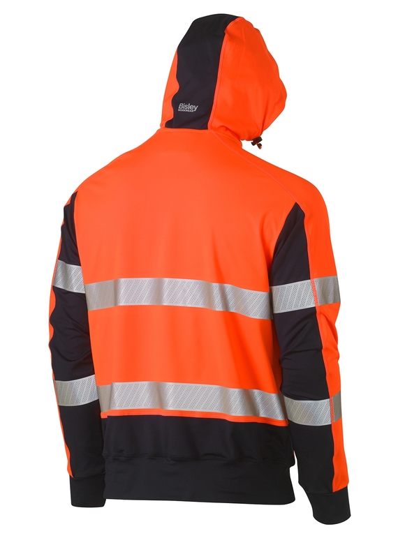 Taped Two Tone Hi Vis Contrast 4 Way Stretchy Hoodie
