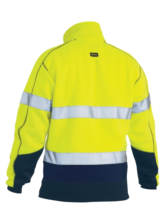 Taped Hi Vis 1/4 Zip Fleece Pullover - Back