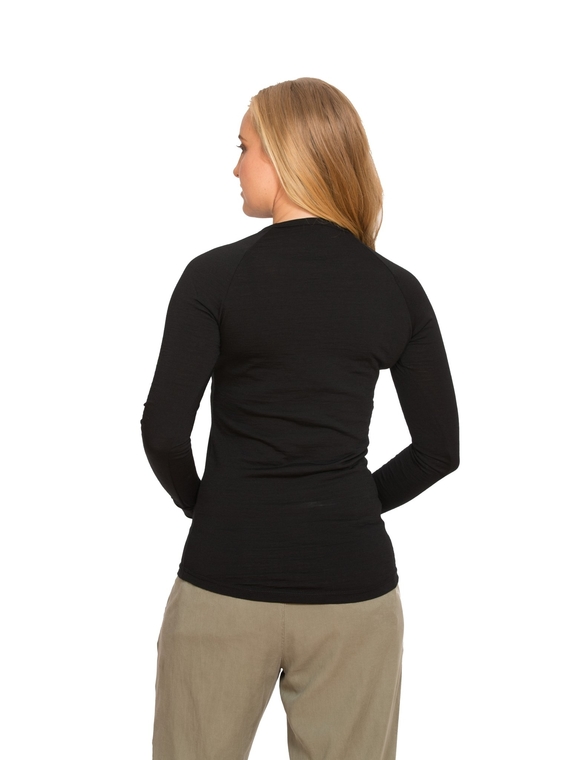 Merino Crew Neck Long Sleeve Base Layer Top - Women