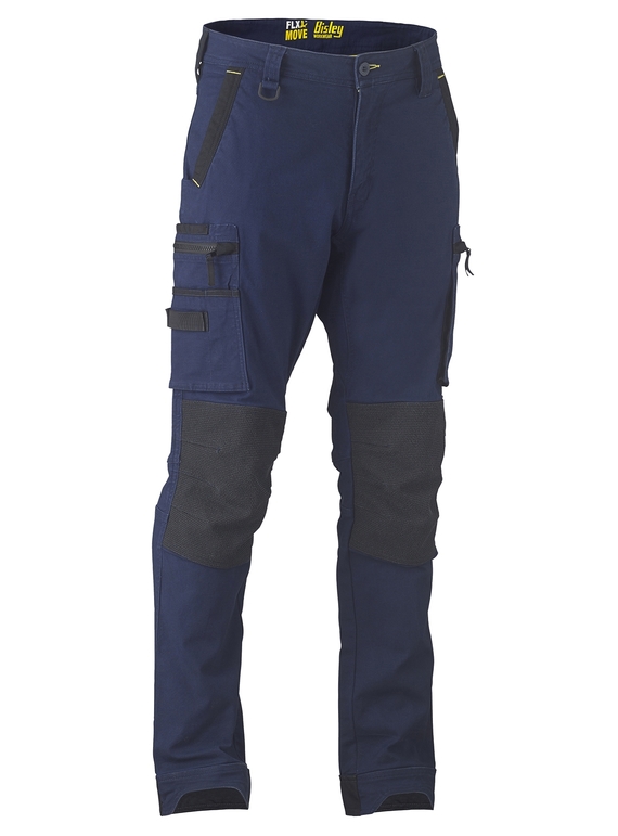 Flx & Move Stretch Utility Zip Cargo Work Pants - Navy