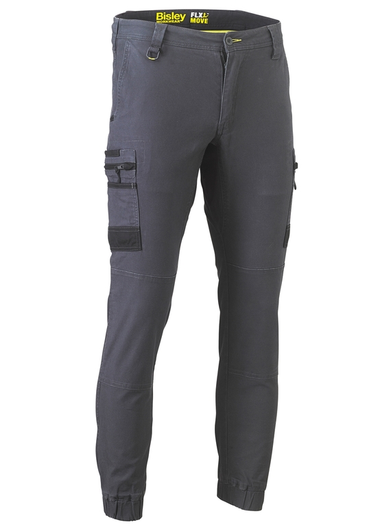 Flx & Move Stretch Cargo Cuffed Work Pants - Charcoal