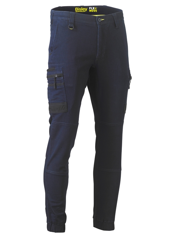 Flx & Move Stretch Cargo Cuffed Work Pants - Navy