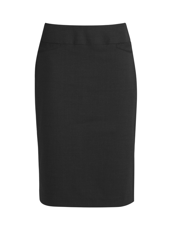 Classic Knee Length Skirt - Women - Charcoal