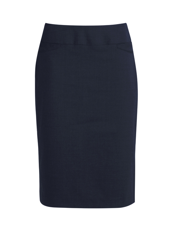 Classic Knee Length Skirt - Women - Navy