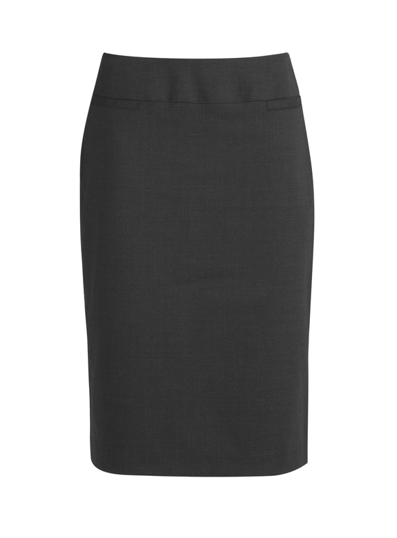 Classic Below Knee Skirt - Women - Charcoal