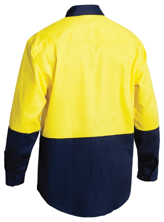 Hi Vis Drill Long Sleeve Shirt - Back