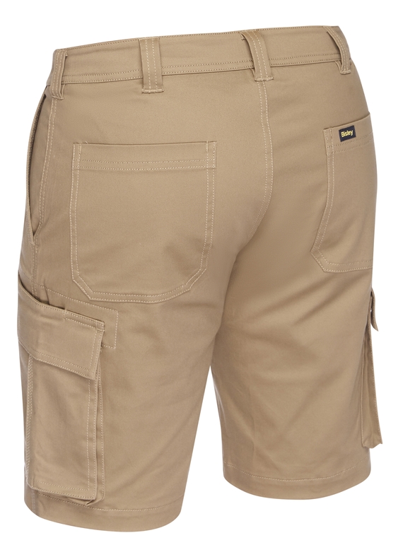 Stretch Cotton Drill Cargo Work Shorts