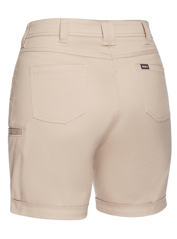 Stretch Cotton Drill Work Shorts - Women