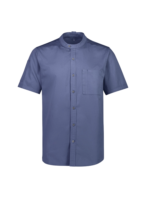 Salsa Short Sleeve Chef Shirt - Men/Unisex - Grey Smoke