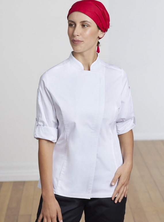 Alfresco Recycled Polyester Long Sleeve Chef Jacket - Women