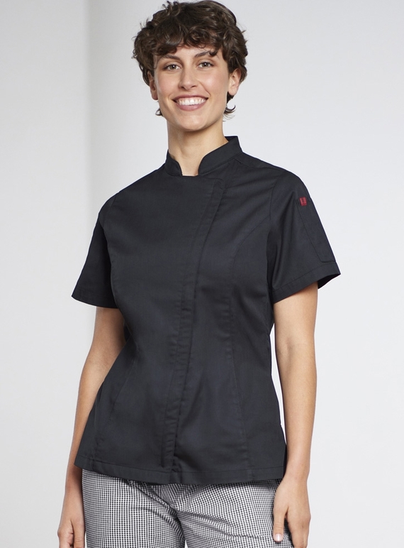 Alfresco Recycled Polyester Short Sleeve Chef Jacket - Women