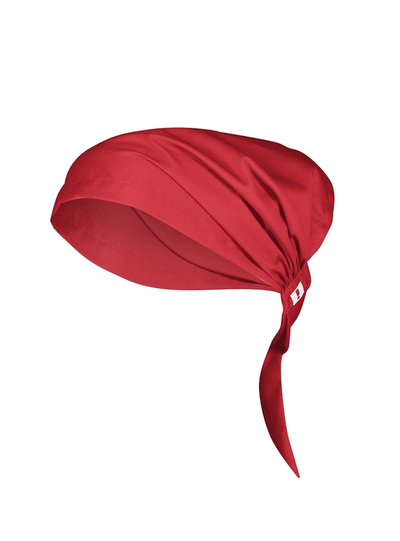  Twist Chef Bandana - Recycled Polyester/Cotton - Red