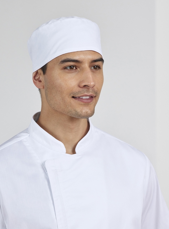 Mesh Flat Top Chef Hat - Recycled Polyester/Cotton