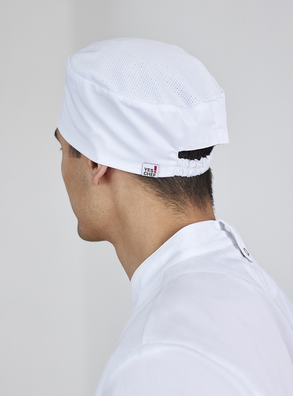 Mesh Flat Top Chef Hat - Recycled Polyester/Cotton