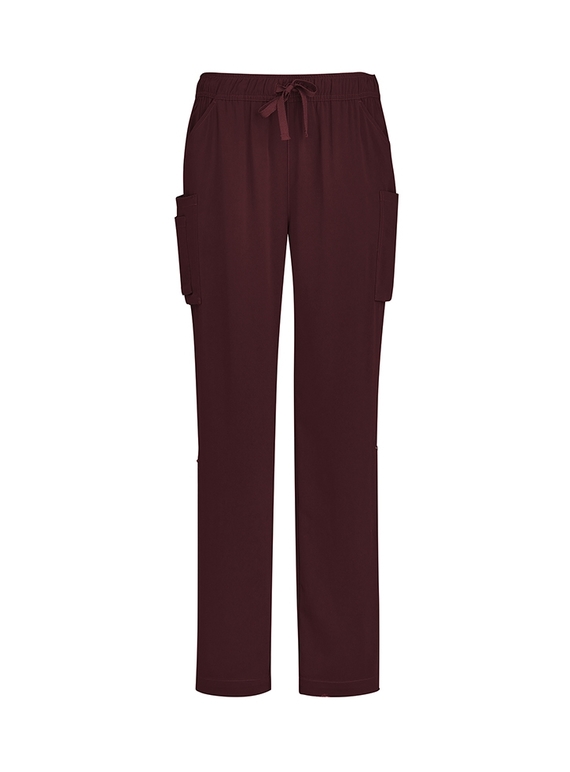 Avery Straight Leg Roll Up Scrub Pants - Women - Burgundy
