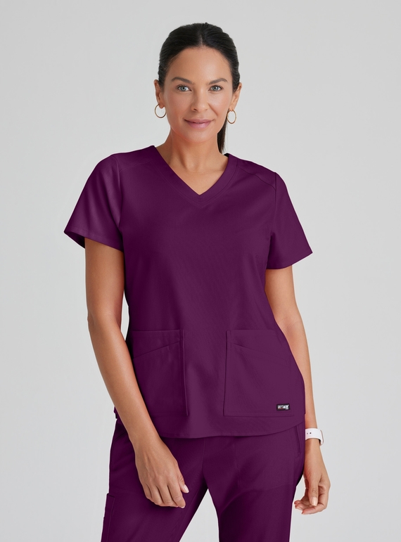 Grey's Anatomy Emma Scrub Top - Women - 65 Wine