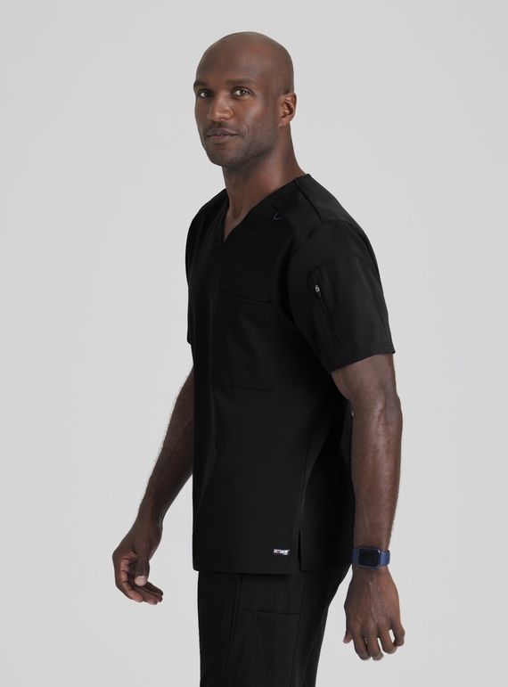 Grey's Anatomy Murphy Scrub Top - Men - 01 Black