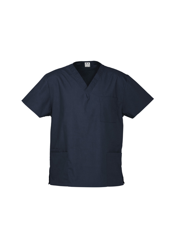 Classic Polycotton Scrubs Top - Unisex - Navy