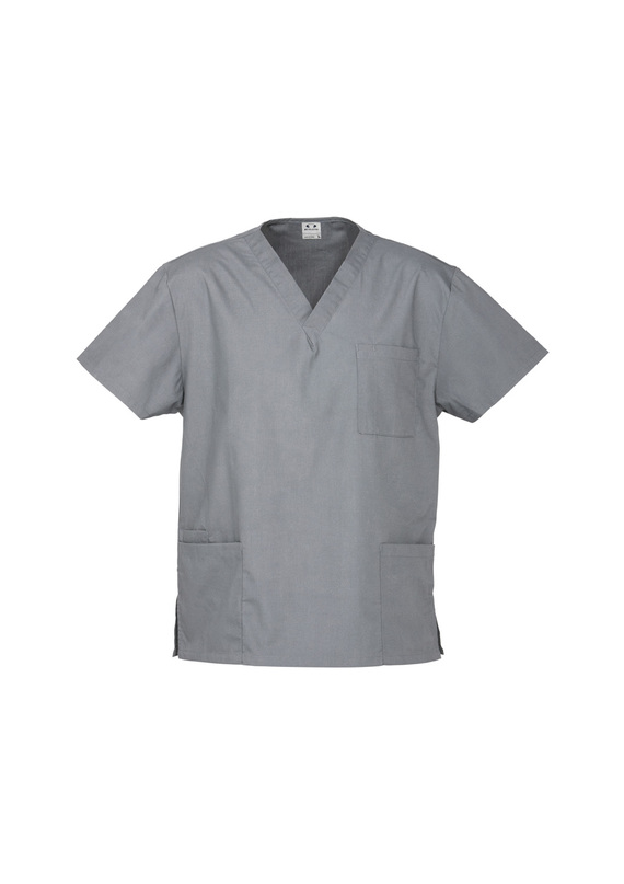 Classic Polycotton Scrubs Top - Unisex - Pewter