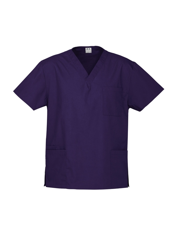 Classic Polycotton Scrubs Top - Unisex - Purple