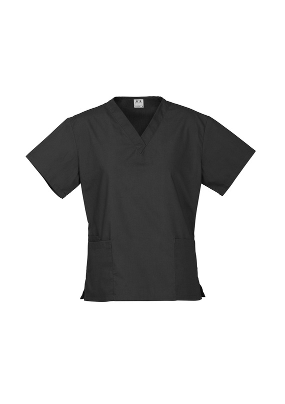 Classic Poly/cotton Scrubs Top - Women - Black
