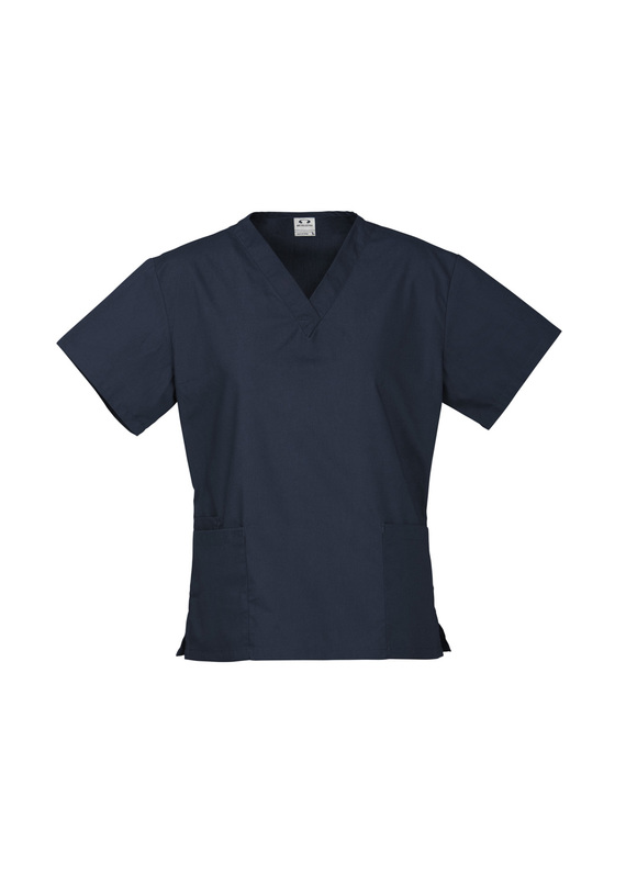 Classic Poly/cotton Scrubs Top - Women - Navy