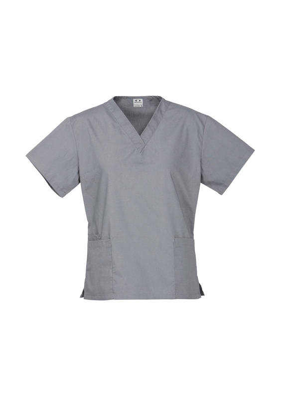 Classic Poly/cotton Scrubs Top - Women - Pewter