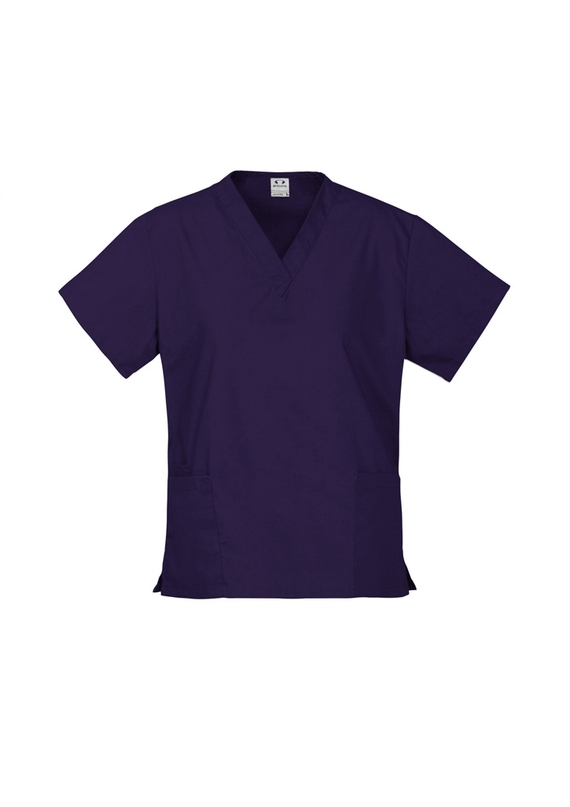 Classic Poly/cotton Scrubs Top - Women - Purple