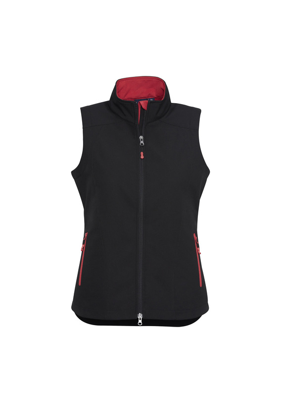 Geneva BIZ TECH Soft Shell Vest - Women - Black/Red