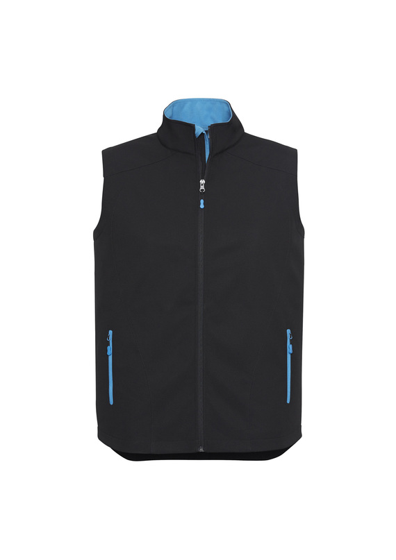 Geneva BIZ-TECH Soft Shell Vest - Men - Black/Cyan