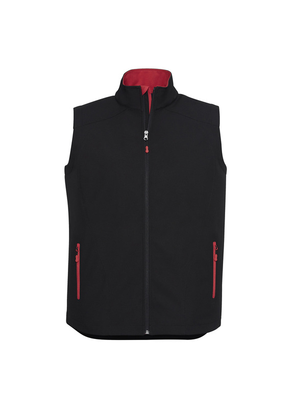 Geneva BIZ-TECH Soft Shell Vest - Men - Black/Red