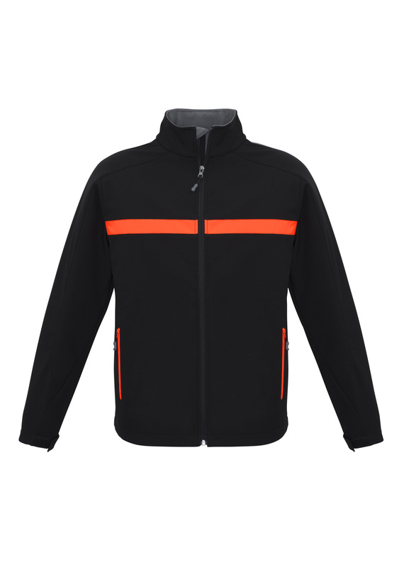 Charger BIZ TECH Soft Shell Jacket - Unisex - Black/Orange/Grey
