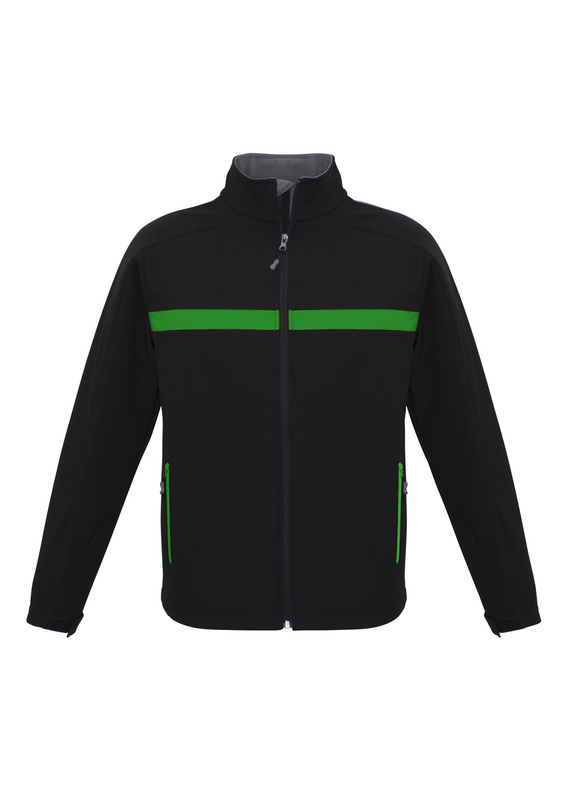 Charger BIZ TECH Soft Shell Jacket - Unisex - Black/Green/Grey