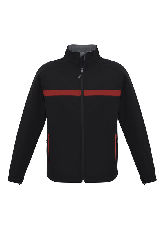 Charger BIZ TECH Soft Shell Jacket - Unisex - Black/Red/Grey