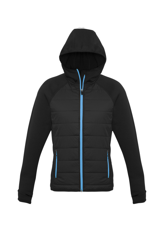 Stealth Hoodie Jacket - Women - Black/Cyan