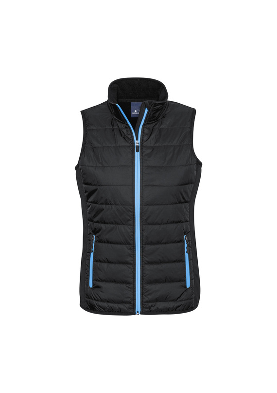 Stealth Quilted Vest - Women - Black/Cyan