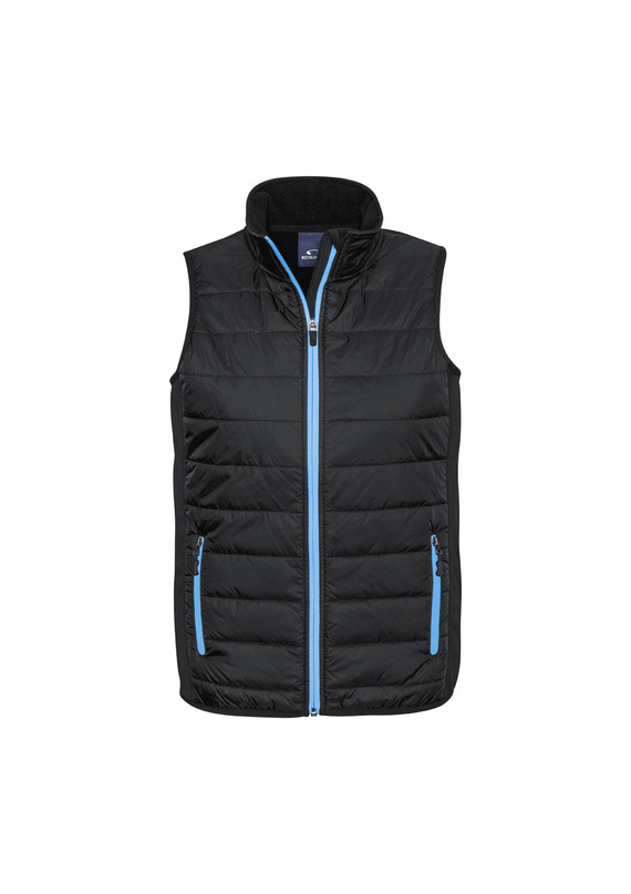 Stealth Quilted Vest - Men - Black/Cyan