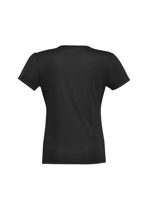 Chic Short Sleeve Knit Top - Back View