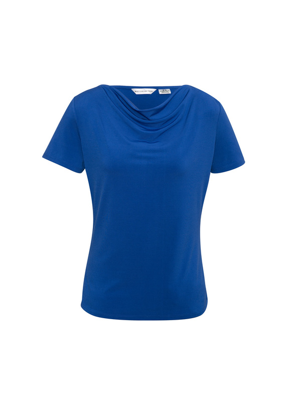 Ava Drape Knit Top - Women - Electric Blue