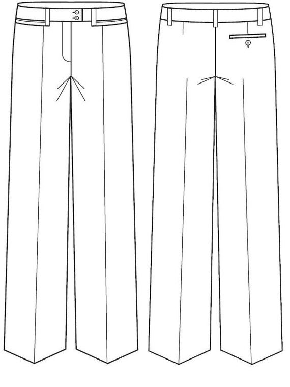 Kate Stretch Pant - Women - Line diagram