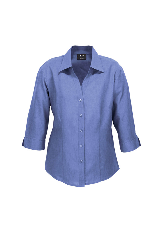 Oasis 3/4 Sleeve Shirt - Women - Mid Blue