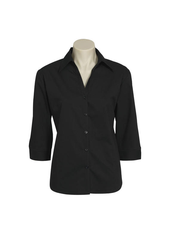 Metro 3/4 Sleeve Shirt - Women - Black