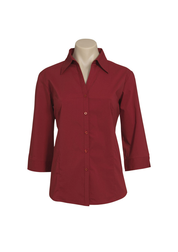 Metro 3/4 Sleeve Shirt - Women - Cherry