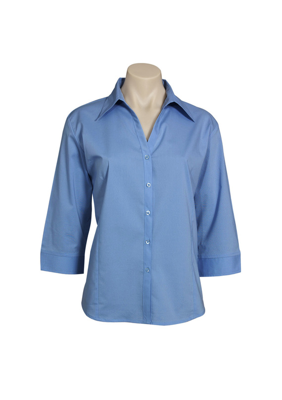 Metro 3/4 Sleeve Shirt - Women - Mid Blue