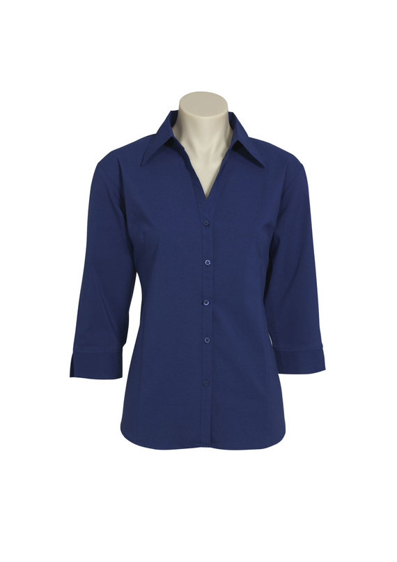 Metro 3/4 Sleeve Shirt - Women - Royal