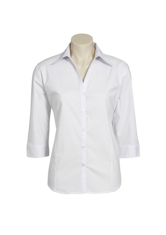 Metro 3/4 Sleeve Shirt - Women - White