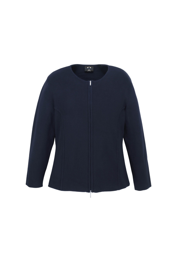 2 Way Zip Cardigan - Women - Navy