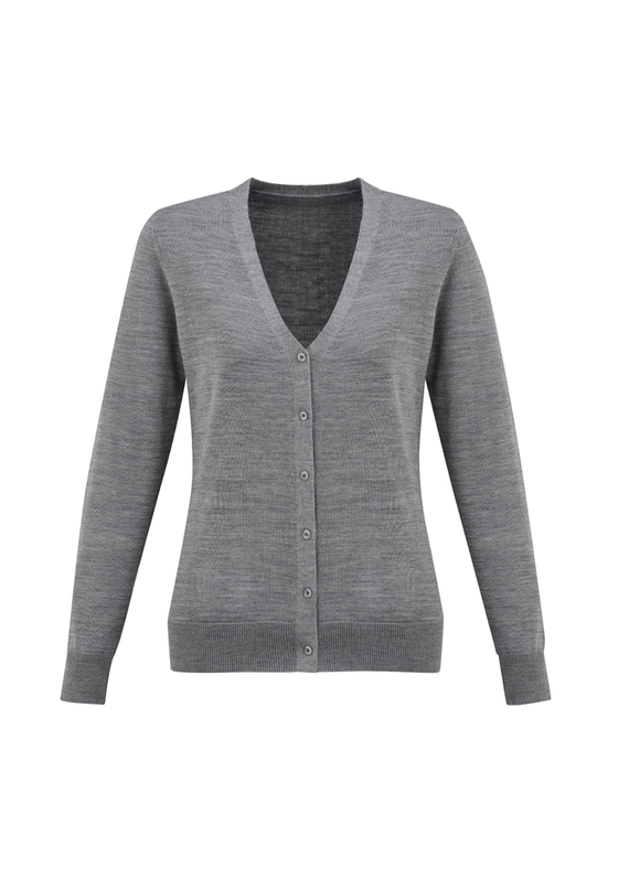 Roma 50% Merino Knit Cardigan - Women - Silver