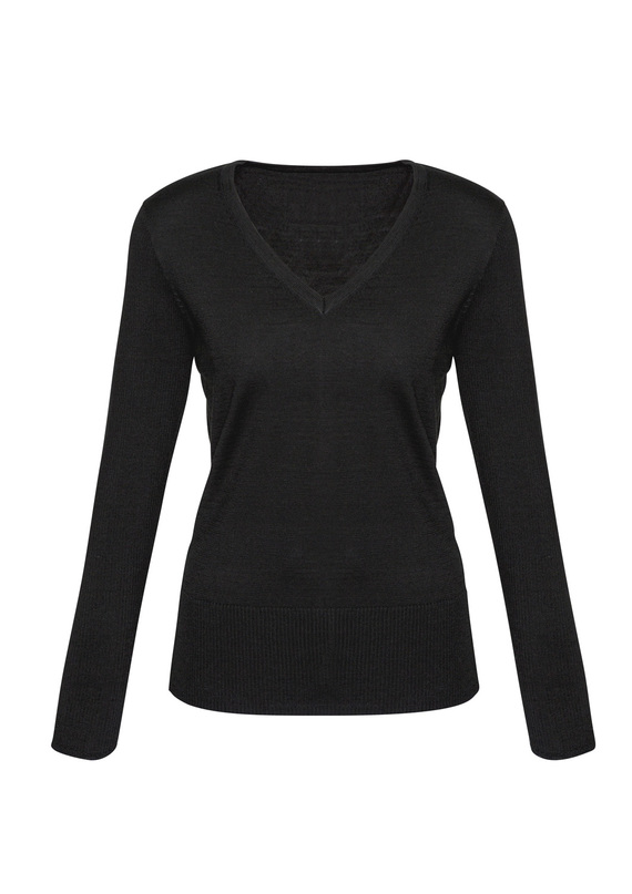 Milano Machine Washable V-Neck Pullover - Women - Black