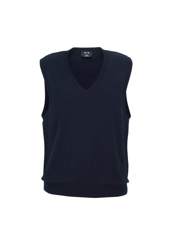 V Neck Viscose/Nylon Vest - Women - Navy
